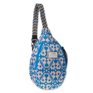 Kavu Men's Blue Multicolor Rope Sling back Swim Canvas Shoulder Bag EUC
